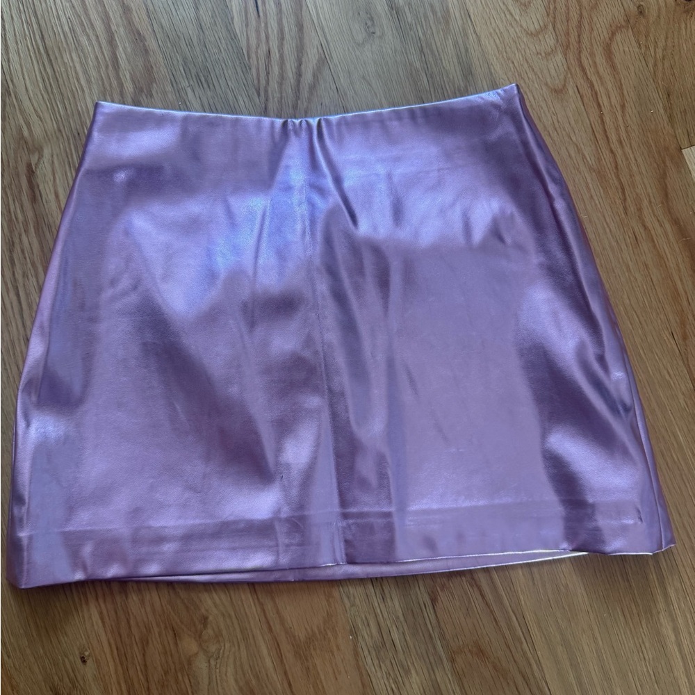 Song of Style Lavender Satin Mini Skirt